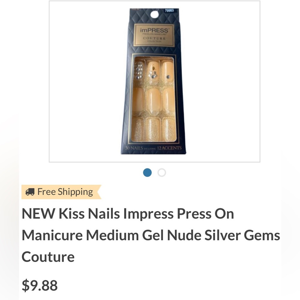 Kiss Impress Press on Embellished Nude Couture Collection - Picture 2 of 2